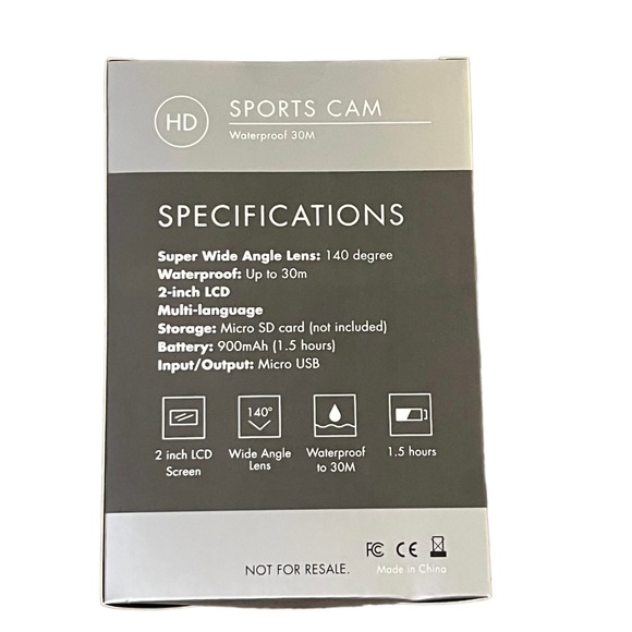 Azzaro Parfums HD Sports Cam waterproof 30M NIB - Picture 2 of 7